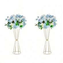 2/4/6/10pcs Gold Vases, Elegant Gold Flower Stands, Wedding Table Centerpiece Decor, Anniversary Celebration, Birthday Party, Home Reception, Christmas And Halloween Decorations, Wedding Aisle Flower Stands And Other Artificial Flower Stands - Flower Stand - View 11