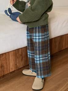 DAZY Infant/Toddler (Boy) Plaid Loose Casual Bottoms Fall - Blue - View 3