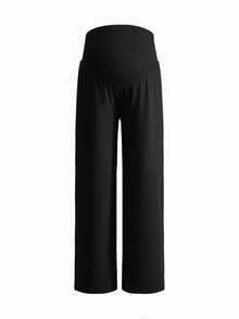 Modmama 3 piezas Pantalones largos plisados de cintura ajustable, versátiles y sencillos para maternidad - Multicolor - Ver 12