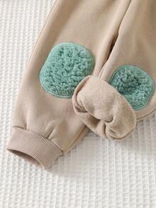 Cozy Pixies Set Pakaian Kasual Sehari-hari untuk Bayi Laki-laki: Kaos Lengan Panjang Berkerah Bulat dengan Lapisan Termal untuk Musim Gugur dan Musim Dingin - MultiWarna - View 7