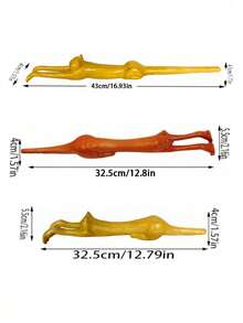 Zazumi 1pc Creative Wooden Cat-Shaped Long-Handled Back Scratcher – Featuring Kitten Design, This Household Back-Scratching Tool Comes In Various Sizes And Serves As A Handy, Stress-Relieving Accessory For A Comfortable Massage. - multicolor - View 3
