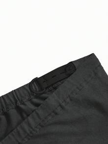 Modmama Pantalones largos de pierna ancha casuales de unicolor con cintura ajustable para maternidad, otoño - Multicolor - Ver 3