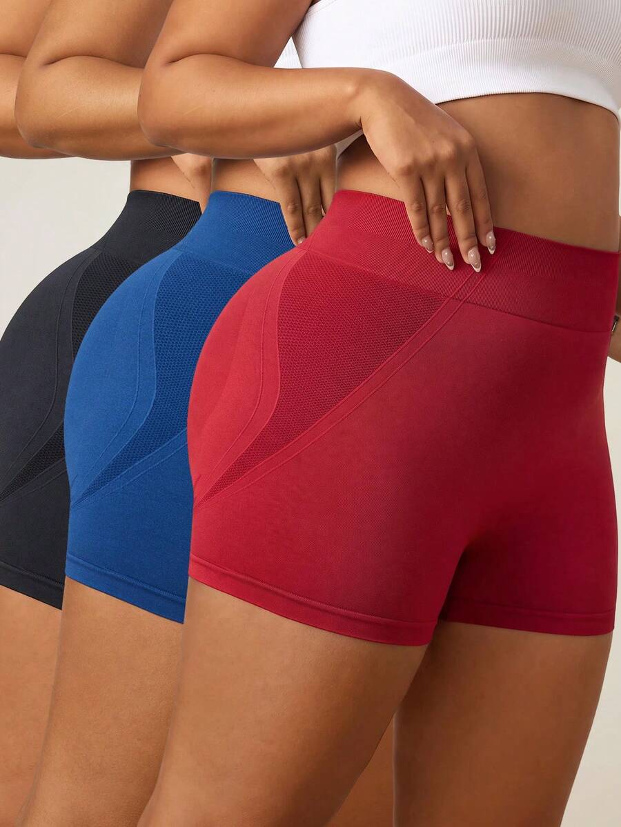 Velisys Velisys Women's Plus Size Solid Color High Waist Daily Fitness Sports Shorts - Black - View 1