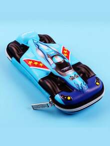 1PC 3D Racing Car Pencil Case, Super Large Capacity Pencil Case, Can Hold Pens, Markers, Crayons And Art Supplies, Cool Racing Car Design, Suitable For Students, Classrooms And Travel, Durable Zippered Storage Box, Practical And Fun - Multicolor - View 9