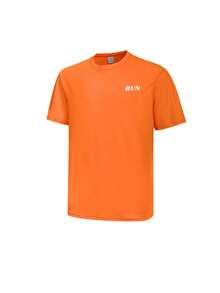 Gym Rark Men's Letter Print Short Sleeve Sports T-Shirt - Burnt Orange - View 4