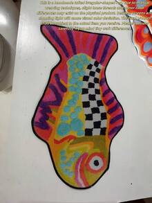 1PC Standard Size Fish Shape Pattern Printed Bath Mat With Non Slip Plastic Base Durable Absorbent Quick Drying Comfortable For Bathroom Floor Living Room Hallway Entryway Home Decor Essential - Multicolor - View 7