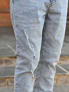 Devon Thys Men's Casual Slim Fit Pocket Jeans Streetwear Jeans - Light Wash - View 6