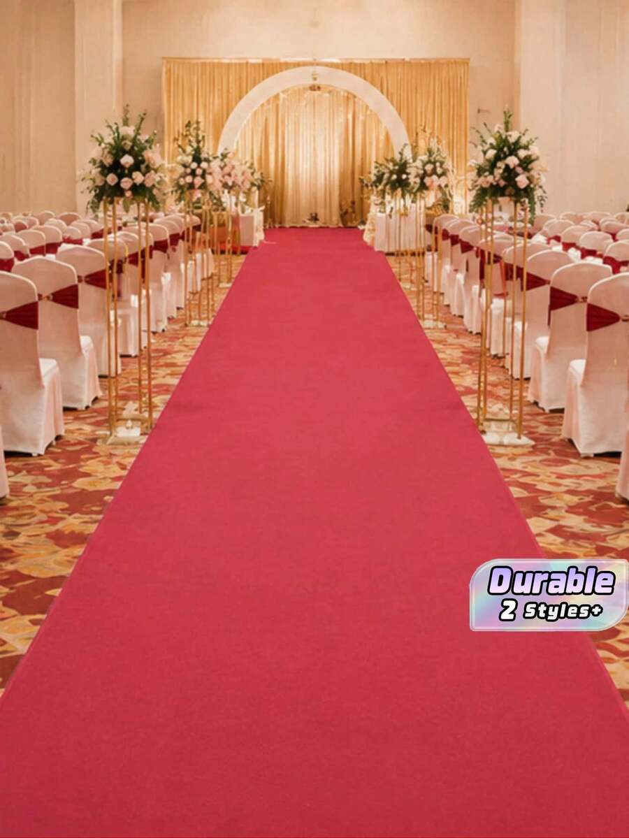 Karpet merah dengan lebar mulai dari 1 meter hingga 1,2 meter hingga 1,5 meter, cocok untuk kamar mandi, acara luar ruangan, pernikahan, pembukaan, perayaan, dan acara lainnya, serta dapat disambung sesuai kebutuhan. - View 1