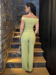 Vassilux Women Two Pieces Outfits For Daily Wear - Green - View 2