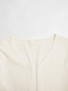 SHEIN 青少年女孩秋季新款白色針織半透薄款開襟衫 - 白色 - 查看 6