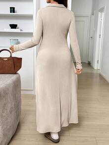 SHEIN Maternity Minimalist Chic Loose Fit Romantic Elegant Baggy Zipper ...