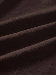 EASEVO Pantalones de pierna curva de unicolor para hombre de talla grande estilo commuter - Café integral - Ver 9