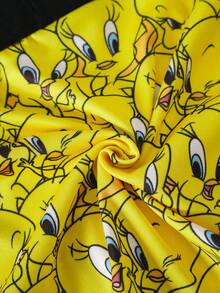 LOONEY TUNES X SHEIN Men's Cartoon Print Elastic Waist Briefs - Yellow - View 6