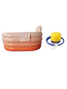1pc Adult Portable Inflatable Bathtub With Foot Pump - Easy To Inflate And Drain, Suitable For Home Spa, Hot/Ice Bath, Foldable For Storage - Perfect Gift - A - View 2