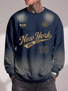 Sport MetroGents Sweatshirt Olahraga Lengan Panjang Kerah Bulat dengan Motif Huruf untuk Wanita, Cocok untuk Gym - MultiWarna - View 4