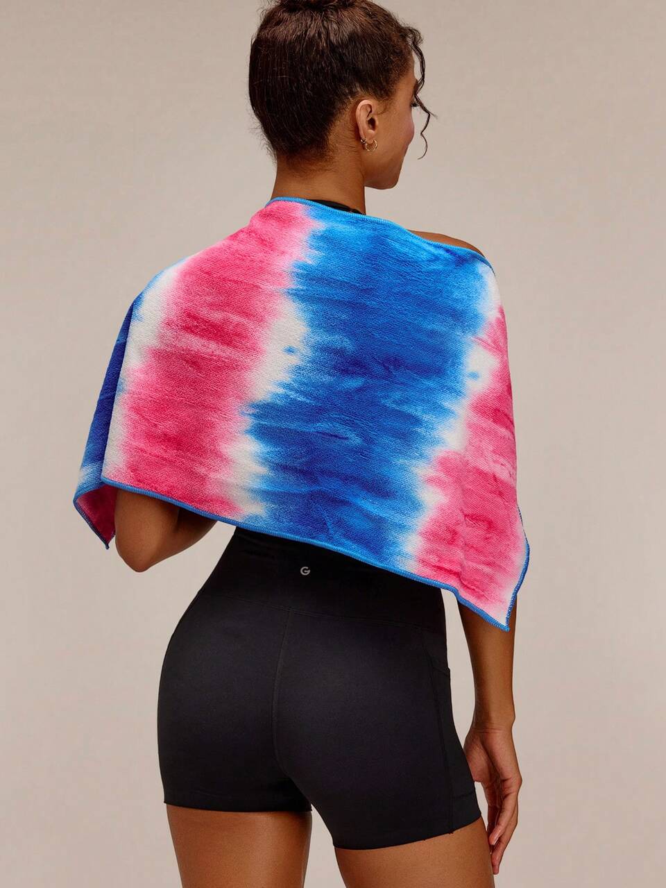 1-Pack Stay Dry Tie-Dye Quick-Dry Microfiber Performance Towel Daily Active Casual Gym Workout Fitness Beach Travel Holiday Summer Wear