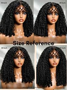 ALL READY WIG 混合紋理 Bye Bye Slip 7x5 蕾絲假髮，附蓬鬆捲瀏海，Jerry 捲髮，指捲髮尾，自然彈性捲度，Bye Bye Knots，預剪預拔預漂，穿戴即走，透氣透明蕾絲，100% 真髮，新手友善 - SNatural - 查看 5