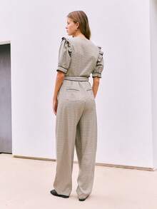 Nöista Mono con cinturón. Para look diario, oficina, universidad, vacaciones, de día a noche, otoño, invierno, vuelta al colegio - Amarillo - Ver 6