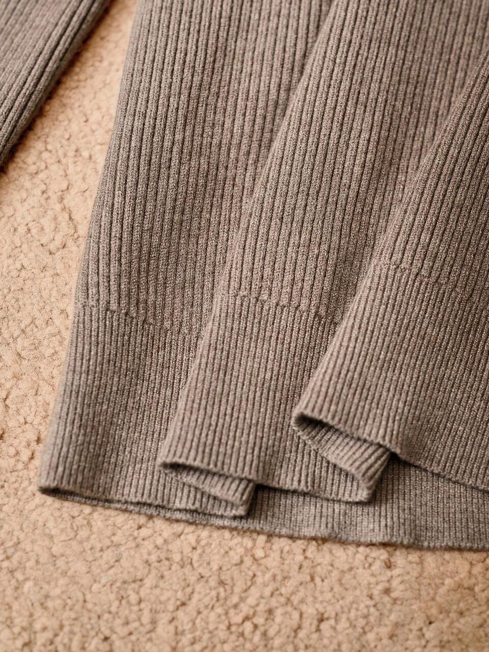 MOTF WOMEN SOLID RIBBED KNIT BUTTON PLACKET CARDIGAN & KNIT PANTS SET