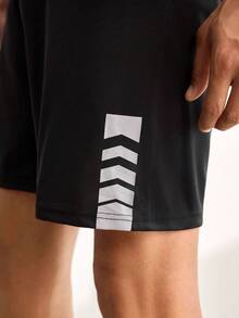Driftmere 2pcs/Set Men's Summer Short Sleeve Outfit, Casual Sports Round Neck T-Shirt + Shorts Set Gym Running - Blue - View 8