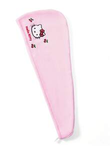 HELLO KITTY AND FRIENDS | SHEIN 1件裝可愛卡通刺繡速乾髮帽，超強吸水，適合各種髮質與髮量，吸水力強且易乾 - 粉色 - 查看 3