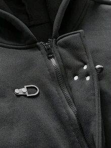 AXEPEAK Men's Fashion Hoodie & Sweatpants Set - Black - View 3