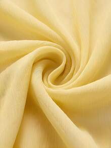Ellevyn Women's Elegant Batwing Sleeve Ruffle Romantic Dress, Suitable For Dates Brunch Tea Party And Occasions, Autumn High-End Chiffon Yellow Dress - Yellow - View 7