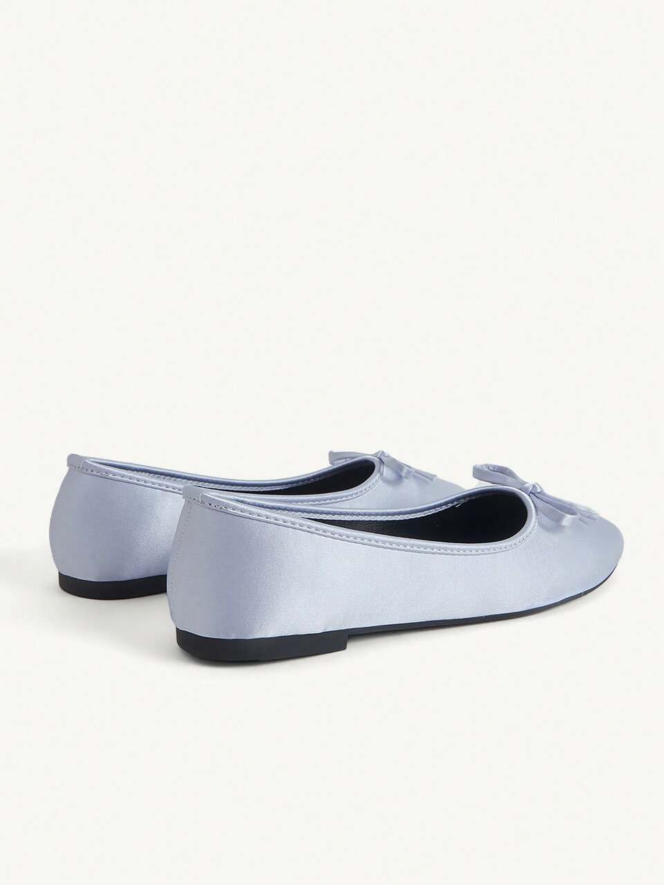 CUCCOO CHICEST French Low Vamp Bow Decoration Round Toe Flat Bottom Elegant Commuter Ballet Purple Satin Women Flat Shoes Dating Vacation