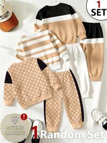 SHEIN 隨機 3 件/組，簡約優雅商務休閒圓領連帽衫 - 彩色 - 查看 2