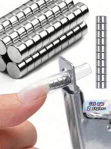 Strong Cylindrical Cat Eye Magnet – Powerful Nail Art Tool For Magnetic Gel Polish, Creates Perfect Cat Eye Effect, Professional & Home Use - Silver - View 1