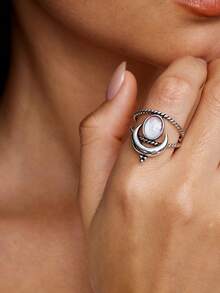Kryxie 1pc Fashion Women's Ring, Suitable As Valentine's Day Gift, Wedding Anniversary Party Accessory - 1# - View 5