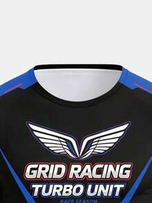 Gym Rark Men's Letter Print Striped Colorblock Crew Neck Short Sleeve Sports T-Shirt, Gym - Multicolor - View 5