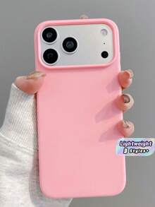 1PC Resistant Fingerprint Proof Non Slip Durable Flexible Solid Color Phone Case Cover For Home Office Travel Outdoor Daily Use Protective Accessory - Multicolor - View 1