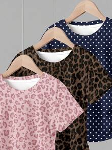 3PCS Tween Girls T-Shirts - White - View 6