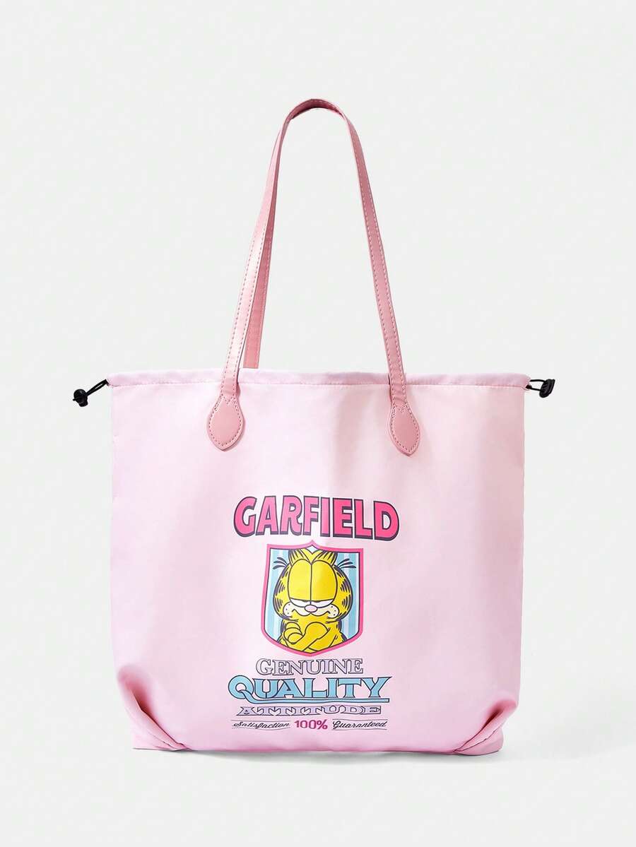 GARFIELD | SHEIN 女款卡通印花圖案便利手提包 - 貓-3 - 查看 1