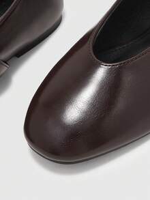 CUCCOO BIZCHIC Women's Fashion Commuter Versatile Casual Mary Jane Flat Shoes For Christmas Spring Shoes - Dark coffee, - View 5