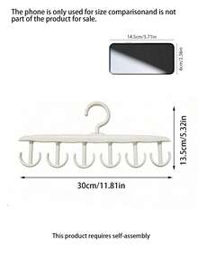 1/2PCs Durable Multi-Hook Hanger For Wardrobe Finishing And Clothes Drying Can Be Used To Store Underwear, Stockings, Ribbons, Hats And Other Purposes - Multicolor - View 8