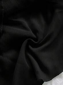 Soleia Top de moda sin mangas con un solo hombro y volantes de varias capas en unicolor para mujer - Negro - Ver 7