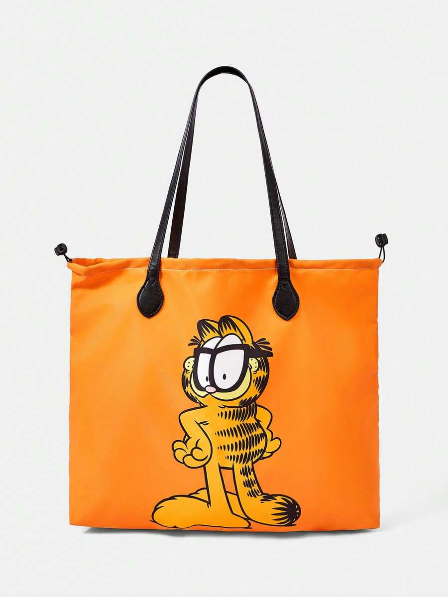 GARFIELD | SHEIN Women's Cartoon Printed Pattern Convenient Handbag - Cat -5 - View 1