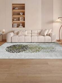 Digital Print Non-Slip Washable Runner Rug/Area Rug, Living Room Rug, Modern Design, Modern, Scandinavian, Bohemian And Classic Style, 100% Polyester, Made In Turkey - Creamy White - View 4