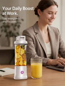 Teckwe Portable Blender Cup, USB Rechargeable Personal Mini Blender, 450ml Electric Juicer For Shakes Smoothies, Wireless Small Blender For Travel Gym Office Home Outdoor Use - multicolor - View 3