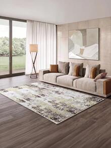 Digital Print Non-Slip Washable Runner Rug/Area Rug, Living Room Rug, Modern Design, Modern, Scandinavian, Bohemian And Classic Style, 100% Polyester, Made In Turkey - Beige - View 3