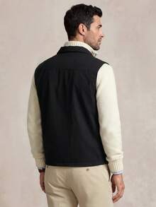 Lornavo Men's Casual Versatile Commuter Vest - Black - View 2
