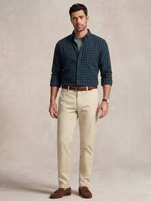 Lornavo Men's Plaid Casual Versatile Daily Wear Long Sleeve Shirt - Royal Blue - View 5