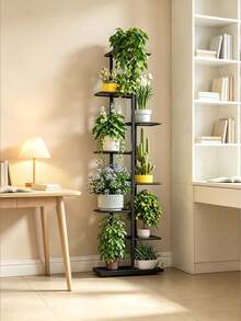 Plant Stand8/9 Tier Indoor Metal Flower Shelf For Multiple Plants ,Corner Plant Storage Rack Tall Flower Holders For Patio Garden Living Room Balcony Bedroom, Black - Black - View 1