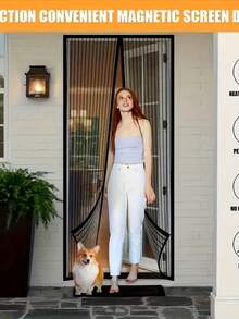 Magnetic Mesh Screen Door With Easy To Clean Soft Mesh, Breathable And Effective Mosquito Repellent, Ideal For Indoor/Outdoor Use, Mosquito Net - multicolor - View 2
