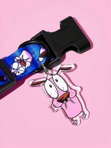 COURAGE THE COWARDLY DOG X SHEIN 趣味卡通寵物胸背帶散步配件，項圈與便便袋收納袋可單獨購買，多尺寸適用貓狗，輕量化日常戶外出行裝備 - 深藍色 - 查看 6