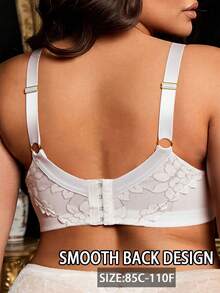 Divavoom 1pc Lace Plus Size Underwire Bra - White - View 2