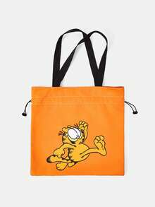 GARFIELD | SHEIN Damen-Handtasche mit Cartoon-Druckmuster, praktisch - Katze-4 - Übersicht 1