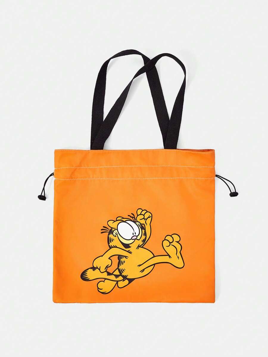 GARFIELD | SHEIN Damen-Handtasche mit Cartoon-Druckmuster, praktisch - Katze-4 - Übersicht 1